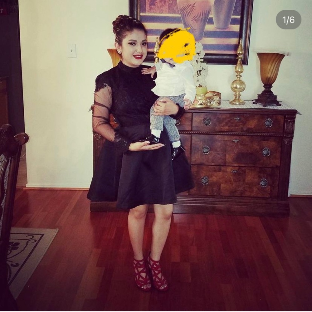 Black lace dress